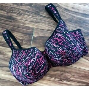 Cacique Lane Bryant  Bra Size 44G Pink Ribbon Courage Breast Cancer Awareness